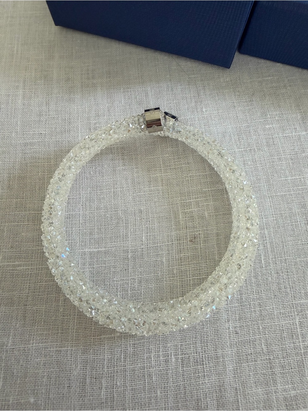 Swarovski Crystaldust Cuff Bracelet, White Crystal, with Box - Picture 9 of 10